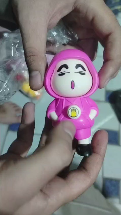 Crayon Shin‑chan Face Changing Doll | Collectible Keychain | DIY Crafts | Mini Cartoon Toy ( Random Design And Keychain)